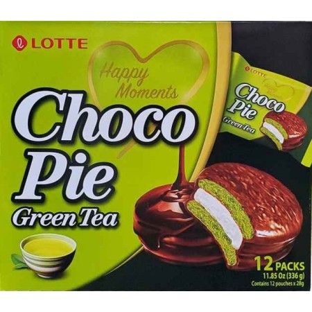 Lotte Choco Pie(Green Tea) 336G(12pk)*8