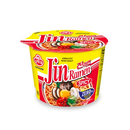 Ottogi Jin Ramyun Hot (Big cup)110G*12