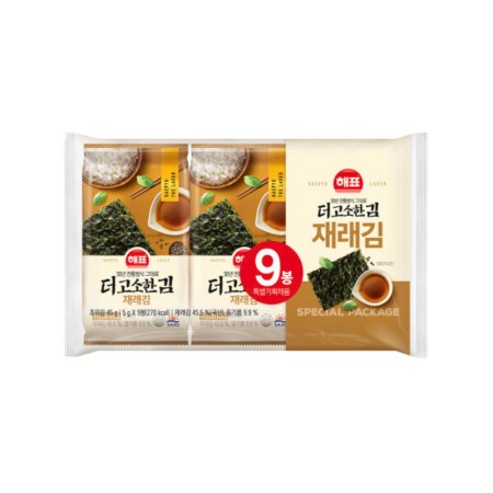 SajoHaepyo Seasoned Laver in Tray(Jarae) (5G*9)*8