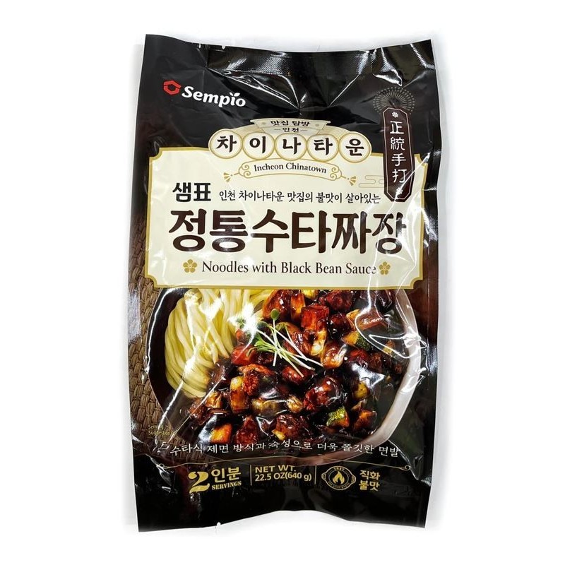 Sempio Hand-Made Noodle with Black bean Sauce 640G*10