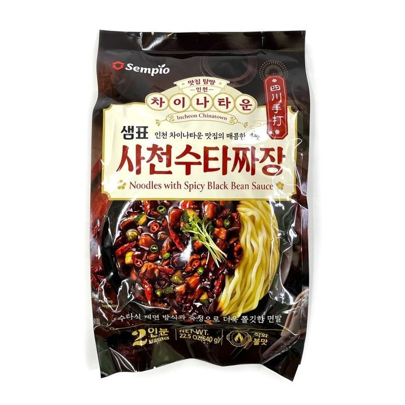 Sempio Hand-Made Noodle with Spicy Black bean Sauce 640G*10