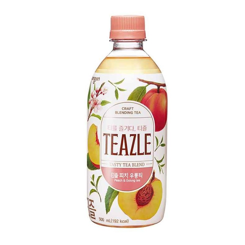 Woongjin Teazle Zero Tea (Peach&Oolong Tea) 500ML*20