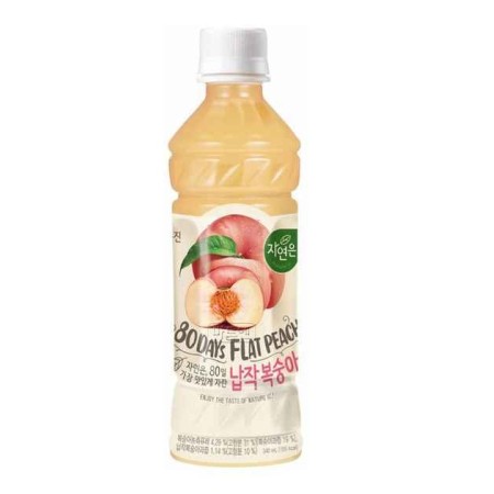 Woongjin 80day's Flat Peach Juice(PET) 340ML*24