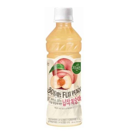 Woongjin 80day's Flat Peach Juice(PET) 340ML*24