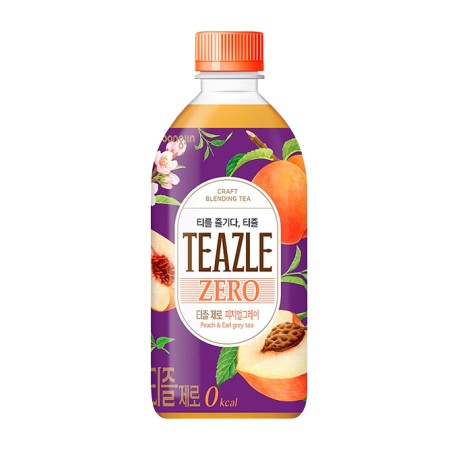 Woongjin Teazle Zero Tea(Peach&Earl Grey) 500ML*20