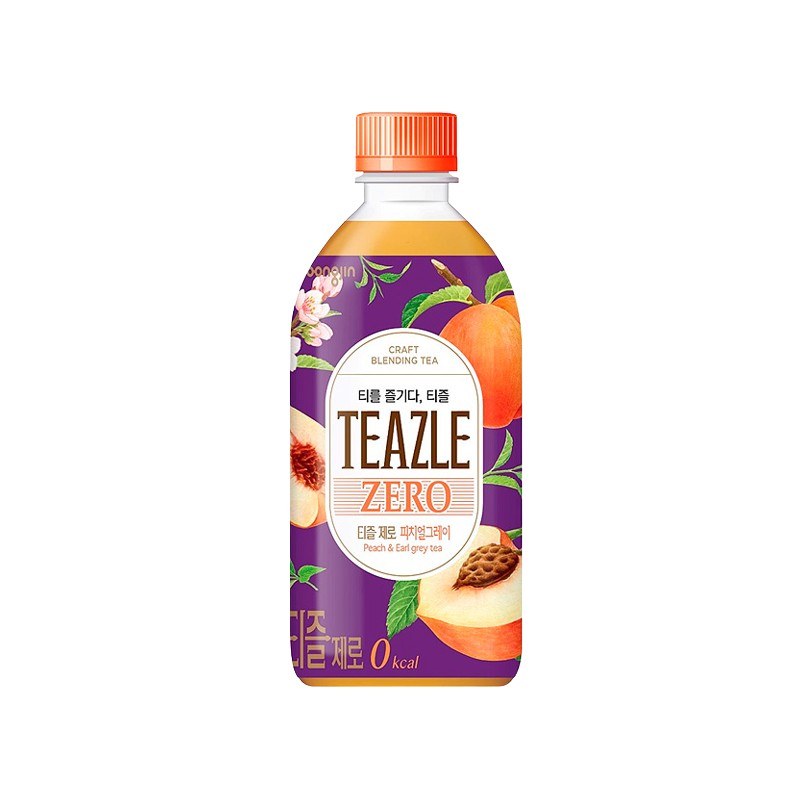 Woongjin Teazle Zero Tea(Peach&Earl Grey) 500ML*20