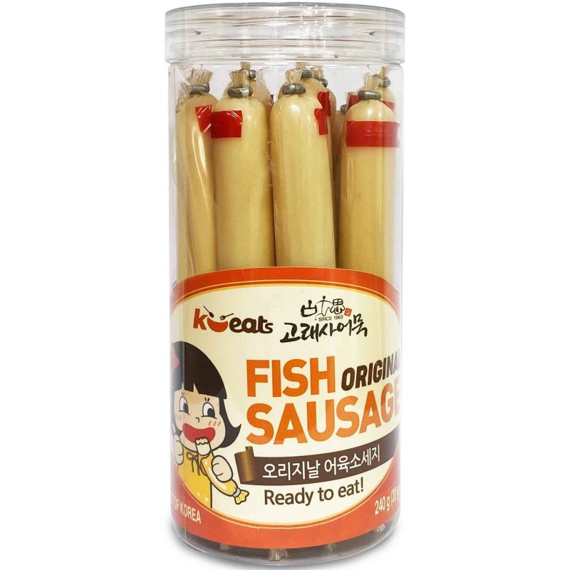 K EATS Goraesa Fish Sausage Original(Jar) 240G(20g*12)*20