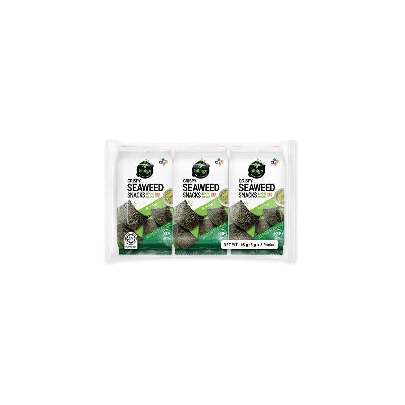 CJ Bibigo Crispy Seaweed(Wasabi) 15G(3PK)*12