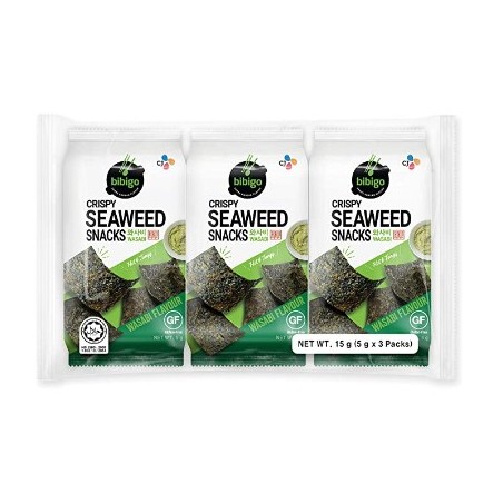 CJ Bibigo Crispy Seaweed(Wasabi) 15G(3PK)*12