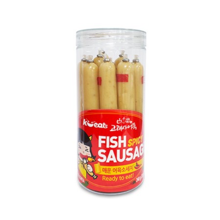 K EATS Goraesa Fish Sausage Spicy(Jar) 240G(20g*12)*20