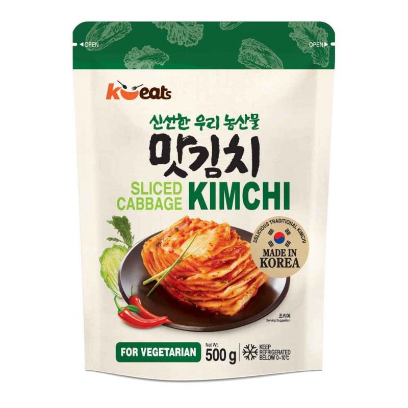 K EATS Sliced Cabbage Kimchi Vegetarian 500G*10