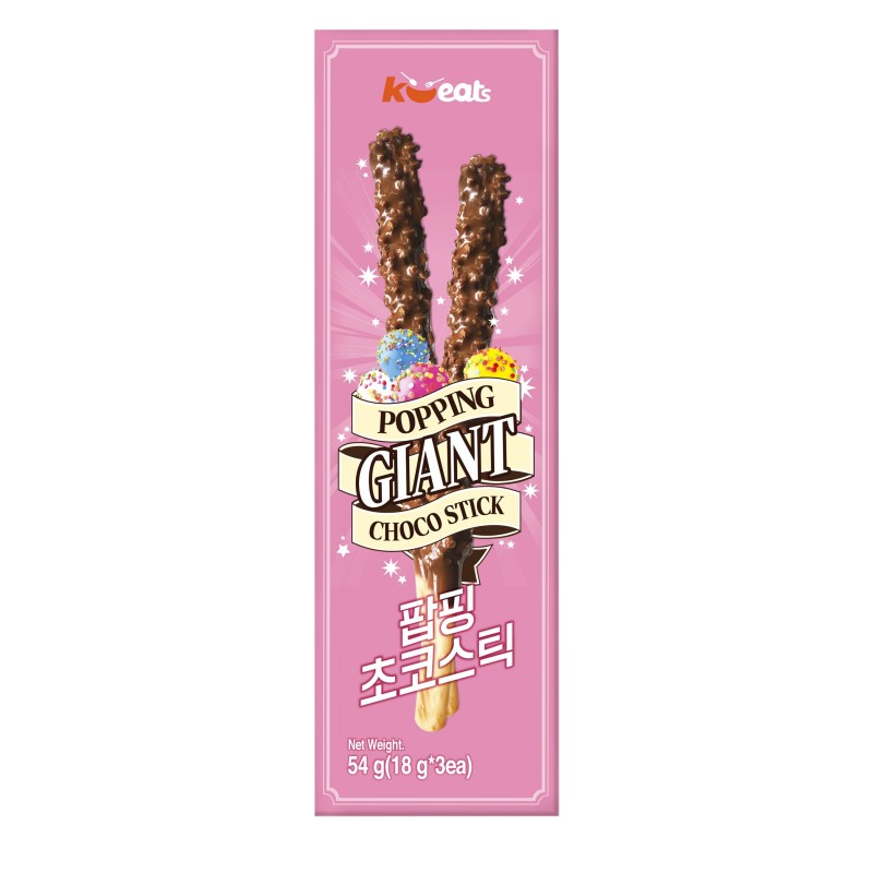 K EATS Giant Choco Stick-Poping Candy 54G*32