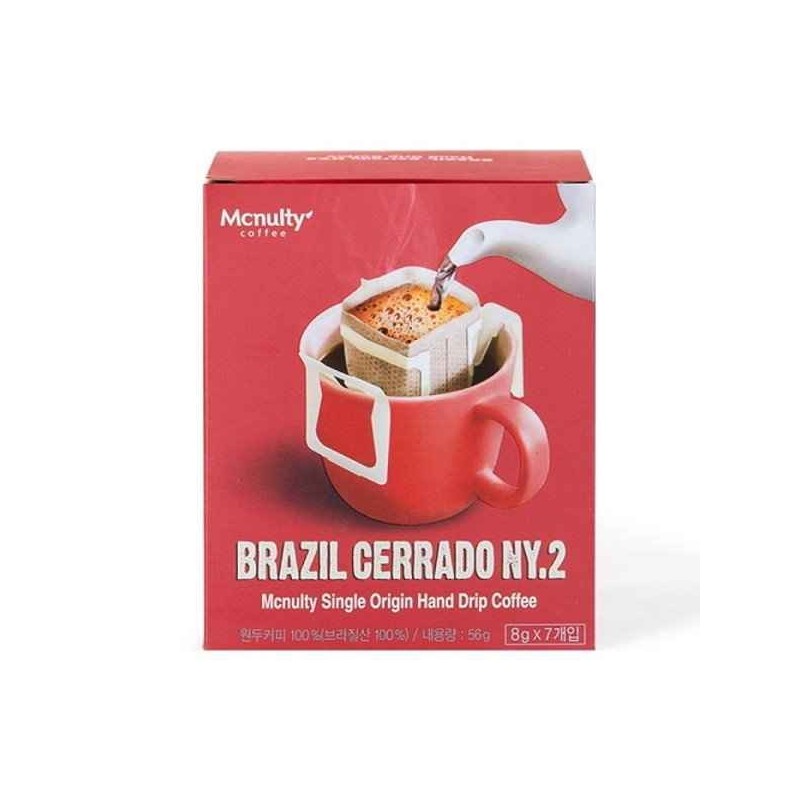 Mcnulty Brazil Cerrado NY2 Hand Drip Coffee 56G(7T)*8