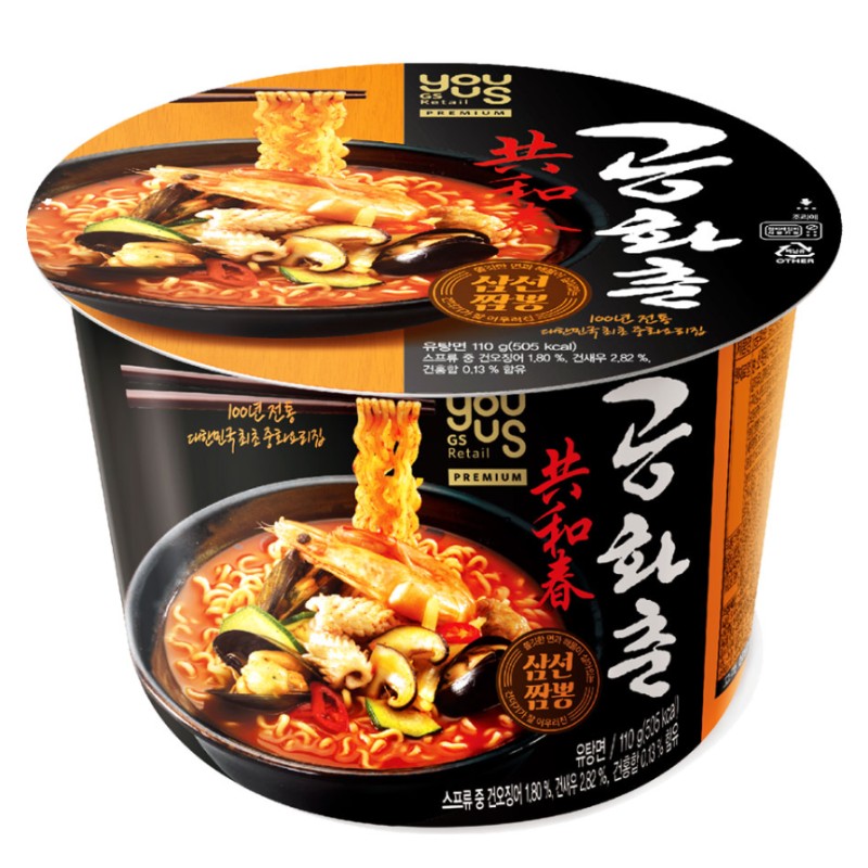 GSR Gonghwachun Jjambbong(Spicy seafood noodle-Cup) 110G*16