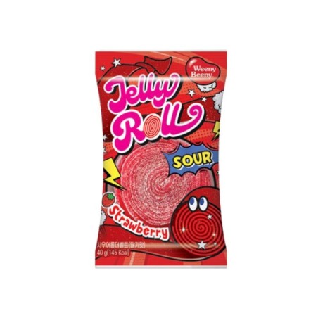 GSR Weeny Beeny Jelly Roll Sour(Strawberry) 40G * 24 * 2