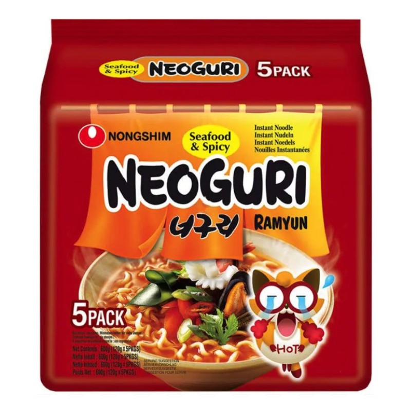 Nongshim Neoguri (Hot) Multi 120G*5*8