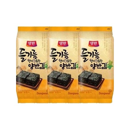 Dongwon Seasoned Laver in Tray(Perilla Oil) 15G(5G*3Pack)*36