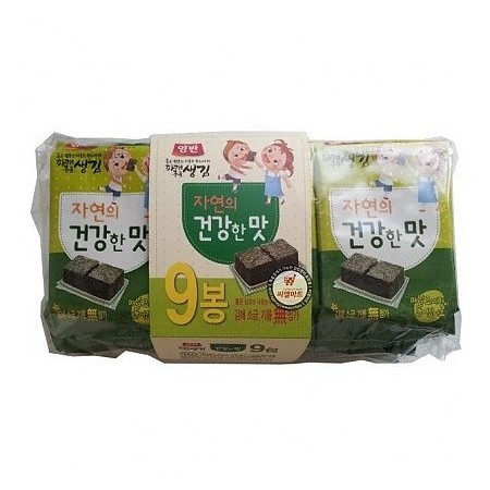 Dongwon Seasoned Laver in Tray(Parae for Kids) 54G(6G*9Pack)*12