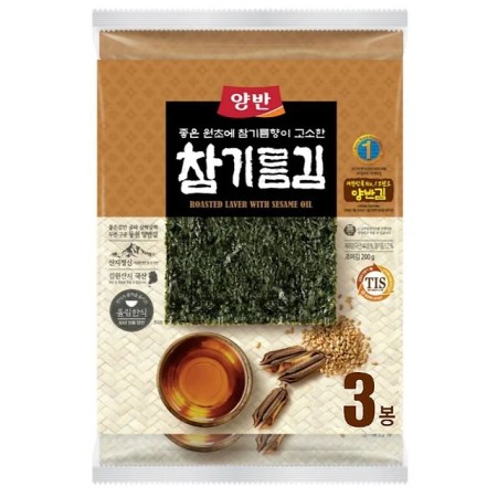 Dongwon Seasoned Whole Laver(Sesame Oil) 60G(20G*3Pack)*10