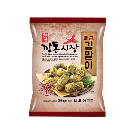 Hansang Frozen Fried Seaweed&Vermicelli Roll (Spicy) 500G*20