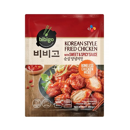 CJ Bibigo Korean Style Fried Chicken Sweet & Spicy 350G*20