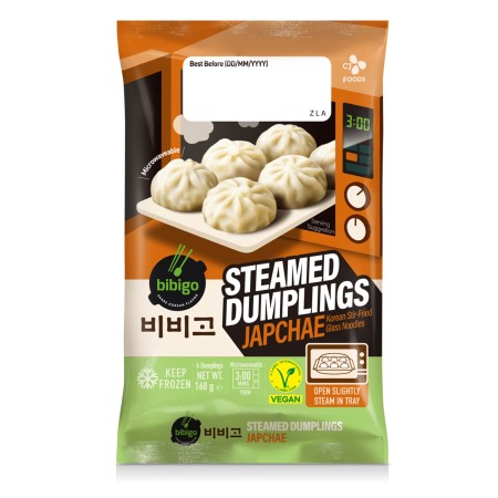 CJ Bibogo Microwavable Steamed Mandu(Japchae) 168G*24