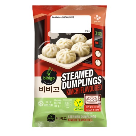 CJ Bibogo Microwavable Steamed Mandu(Kimchi)168G * 24