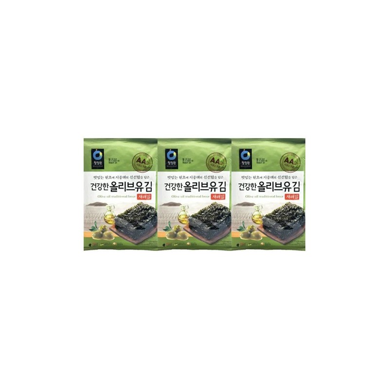 Daesang Roasted&Sesaoned Laver with Olive Oil (4G*10PK)*8