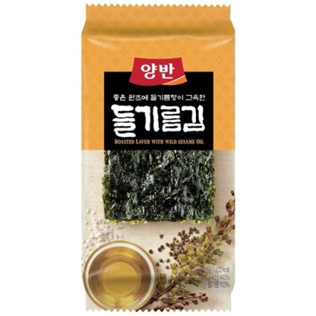 Dongwon Seasoned Laver in Tray(Perilla Oil) 4.5G(9Pack)*12