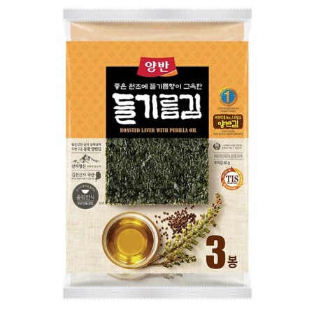 Dongwon Whole Seasoned Laver(Perilla Oil) 60G(3Pk)*10