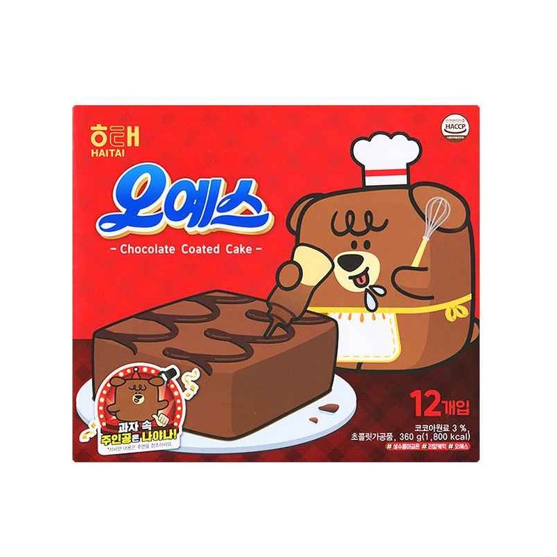 Haitai Ohyes CHOCOLATE COATED CAKE 360G*10